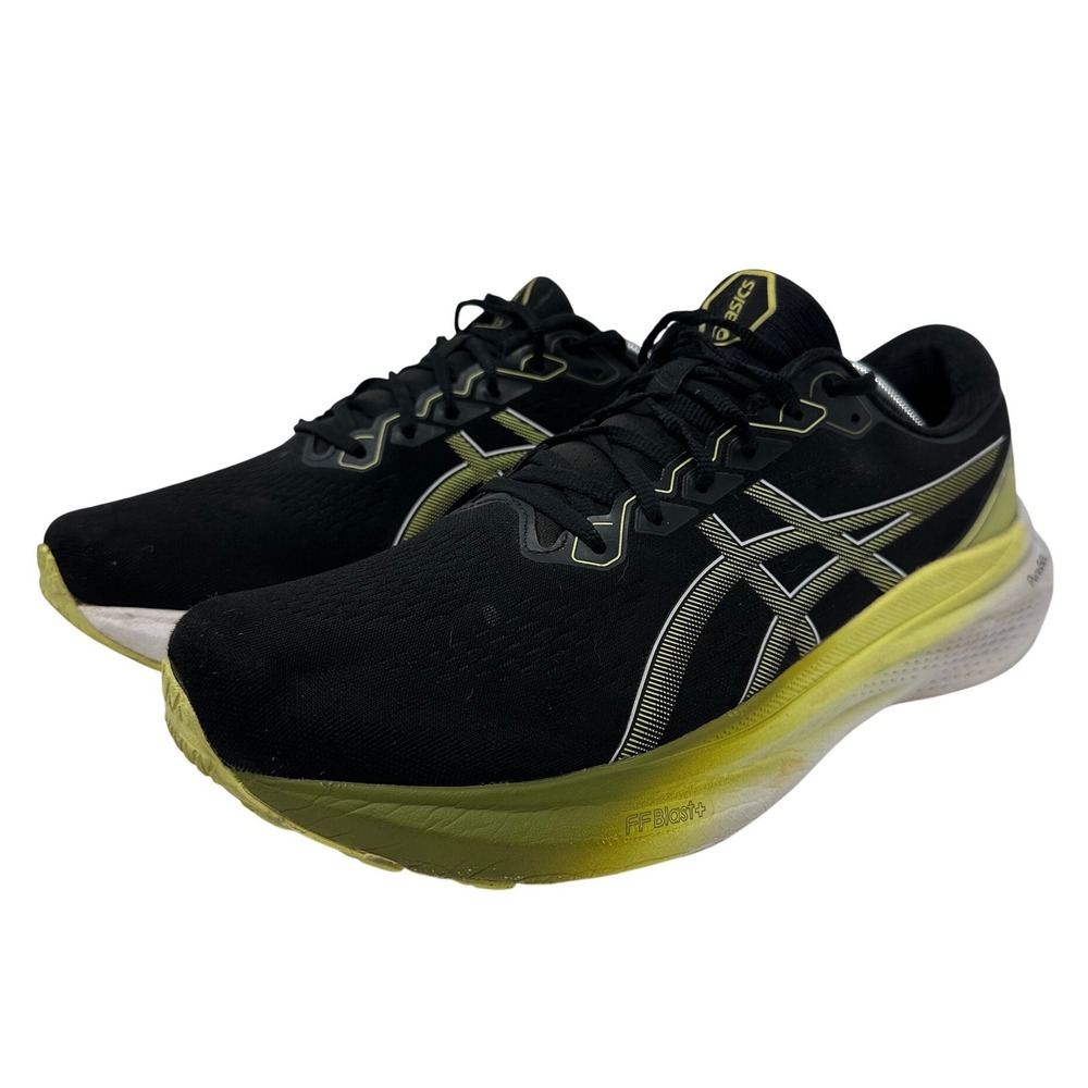 Asics Gel-Kayano 30 Mens 12 Running Shoes Black Glow Yellow 1011B548-002